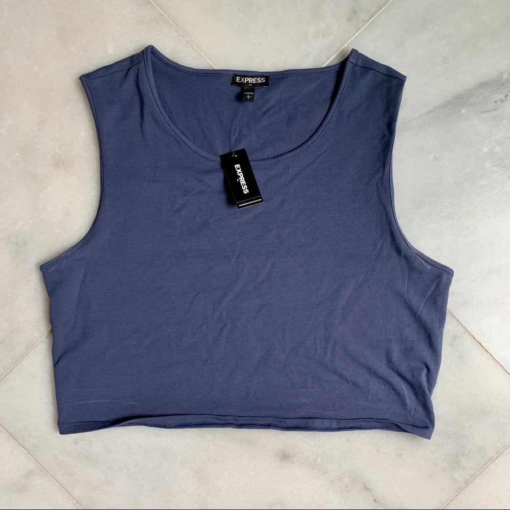 Express Cropped Shirt Size L